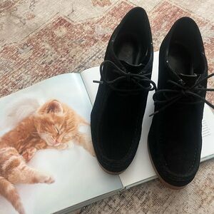 Lauren Ralph Lauren Denver Black Suede wedge shoe